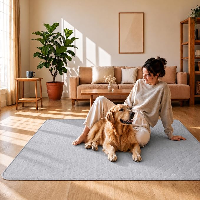 CoolShields Washable Pee Pads for Dogs, 18'' x 24'', Grey, 4 Pack | Ultra-Absorbent Reusable Waterproof Puppy Pad for Crates, Playpens, Carpets, and Floors—Ideal for Dogs, Cats, and Small Pets