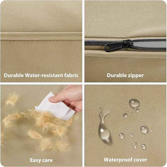 BFPETHOME Outdoor Waterproof Dog Bed for Large Dogs, Washable Cover, 47" | Outdoor & Indoor Use, Waterproof, For Medium, Large, Extra Large Dogs, Orthopedic, Egg Crate Foam, Up to 110 lbs