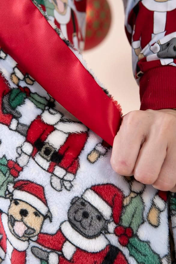 Darren & Phillip Santa Paws Blanket - Ultra-Soft Blankets Made with Plush Fleece - Perfect as a Dog Bed Blanket or for Cuddling with Your Pup - Ultra-Snuggly Blankets for Dogs & Humans