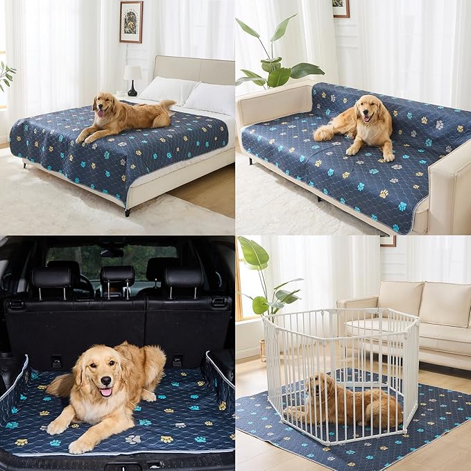 Aitmexcn Washable Pee Pads for Dogs, 36"x36", 2 Pack Large Reusable Puppy Training Pads, Heavy Absorbency, Leak-Resistant Non-Slip Dog Mats for Whelping, Playpens, Crates and Senior Dogs
