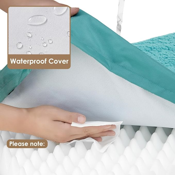 EHEYCIGA Orthopedic Dog Bed Extra Large with Removable Washable Cover, 47IN | Egg Crate Foam Support, Durable Oxford fabric, Non-Slip Bottom, Machine Washable, Soft Waterproof Plush Pet Bed Mat For Crate