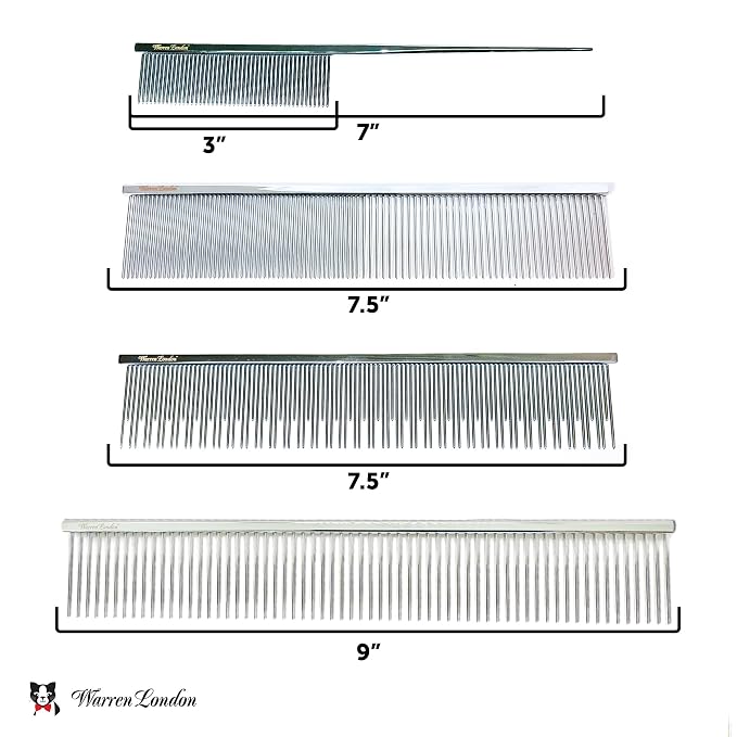 Warren London Cat DeMatter Pro Max 9-Inch Copper Grooming Comb