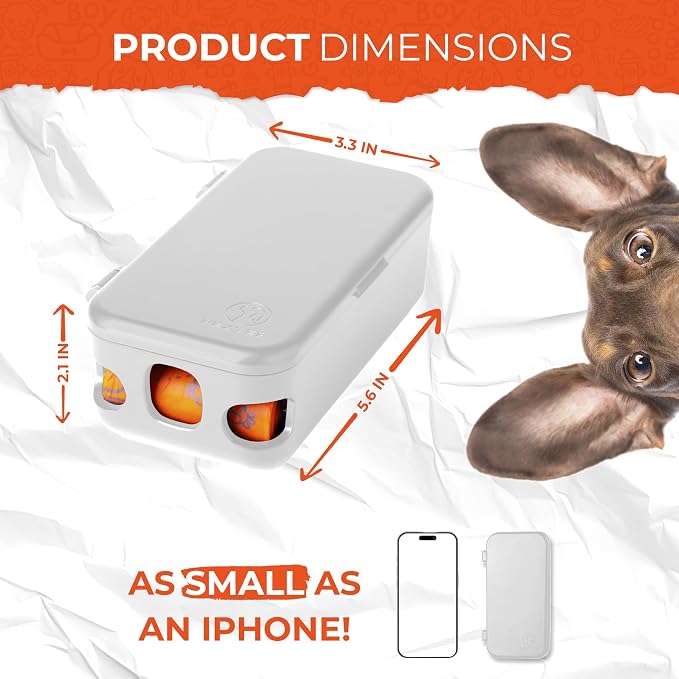 PEXTER Dog Poop Bag Dispenser - Outdoor or Indoor Pet Waste Bag Dispenser Station - Stick-On or Screw-On Wall Mount - Poop Bags Storage Outdoor Container - Includes 4 Doggie Bag Rolls (Gray)