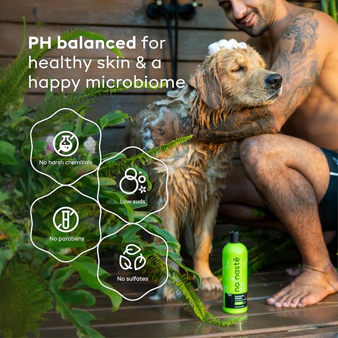Nonaste Oatmeal & Aloe Dog Shampoo, Itchy Skin & Deodorizing, 16 oz, Pk 1 | USDA-Certified Organic Aloe & Oatmeal Soothe Itchy, Dry & Sensitive Skin. Deodorizing, Gentle Dog Wash. Light Fresh Scent.