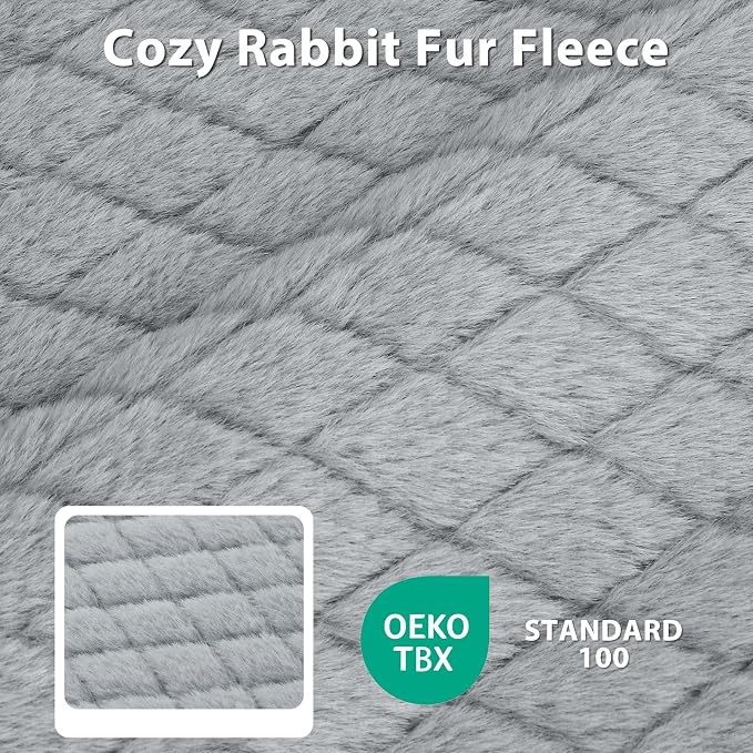 JOEJOY Orthopedic Dog Bed for Extra Large Dogs, Washable Dog Crate Bed Large Sized with Removable Cover, Egg Memory Foam Big Pet Beds, Light Grey, 47"x29"