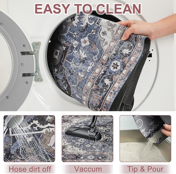 BEAUTYZOO Cat Litter Mat, 28" x 36" Large Litter Trapping Mat, Waterproof | Scatter Control, Absorbent Urine‑Proof, Soft On Paws, Non‑Slip, Machine Washable, For Indoor Cats & Kittens, Floor Use