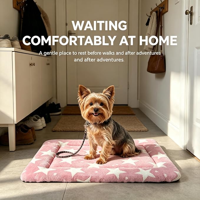 Dog Bed Mat - Soft Crate Pad for Kennel, Durable Pet Bed for Small Dogs & Cats - Comfort Support for Pet Crate, Cage, House