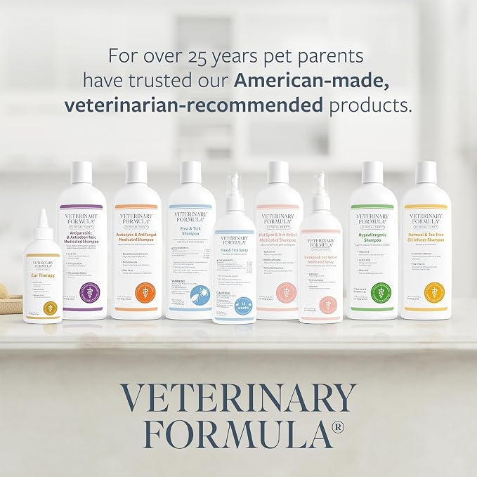 Veterinary Formula Clinical Care Hot Spot & Itch Relief Pet Shampoo, 16 oz | Medicated formula helps alleviate sensitive skin, scratching and excessive licking of the coat