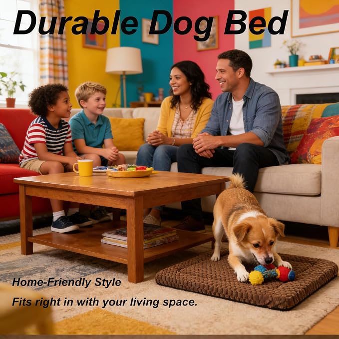 Dog Bed Mat - Reversible Dog Crate Bed Mats, Soft & Breathable Kennel Pad, Durable Crate Bed for Small Medium Large Dogs & Cats