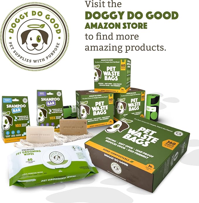 Doggy Do Good - Deshedding Dog Shampoo Bar - Geranium & Citronella, 5 Oz | Hypoallergenic Natural Cleansing Bar for Sensitive skin - Paraben-free, Organic Dog Shampoo Formula - Equals to 30 oz