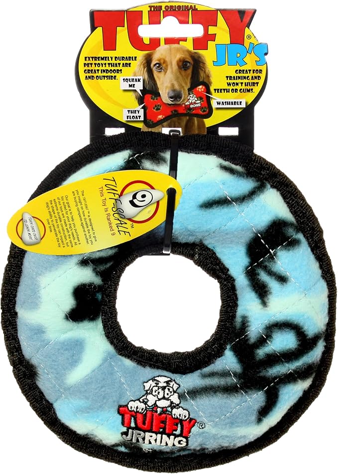 TUFFY® : 2 Pack Ring Dog Toy: Ultra Durable Plush Toy with Multiple Layers & Reinforced Seams, Washable and Floats, Original Construction