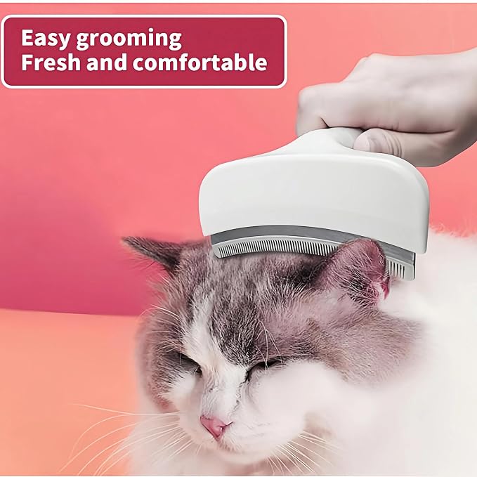 Green Small Deshedding Dog Brush, Compact V-Shape Dog Shedding Comb with Ergonomic Design Handle, Pet Lovers Gift for Tiny Breeds and Cats