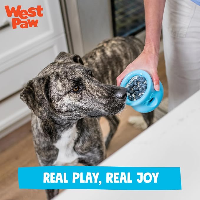 WEST PAW Zogoflex Toppl Interactive Treat Dispensing Puzzle Dog Toy for Mental Stimulation & Enrichment-Holds Kibble & Treats-Lickable, Freezable & Dishwasher Safe-Made in USA-XL-Granny Smith Green