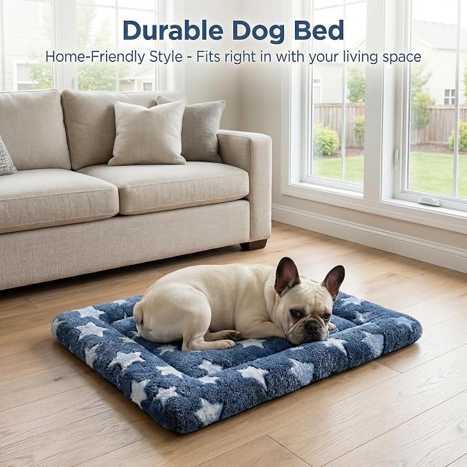Dog Bed Mat - Reversible Dog Crate Bed Mats, Soft & Breathable Kennel Pad, Durable Crate Bed for Small Medium Large Dogs & Cats
