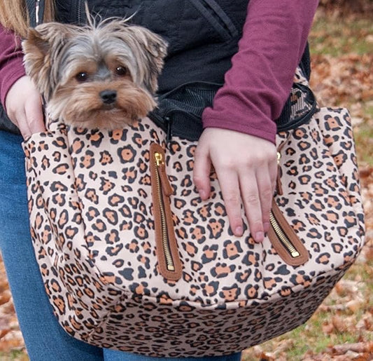Pet Gear Carrier and Car Seat, Animal Print Sling | For Small Dogs & Cats