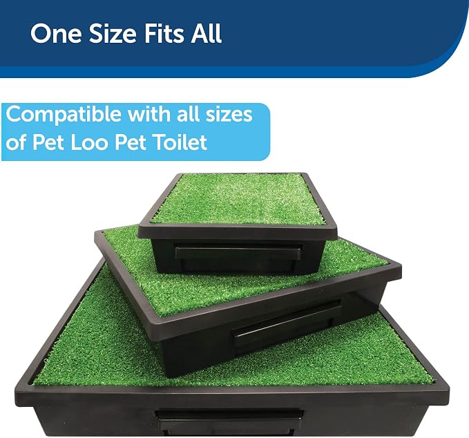Pet Loo Pee-Pod with Sponge - Indoor Toilet Tray for Pets - Urine Disposal, 7 Count (Pack of 12)