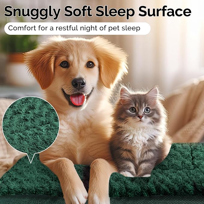 Dog Bed Mat for Small/Medium/Large Dogs Sleeping, Soft, Durable, Washable & Anti-Slip Crate Pads, Reversible Dog Mat Bed Kennel Mat Cat Bed M(30"*20"*1.5")