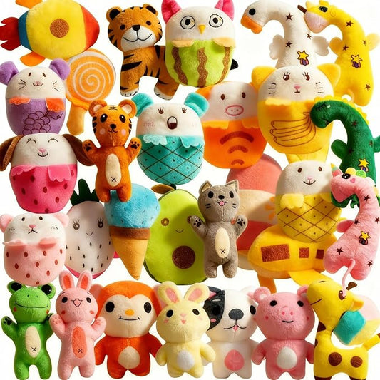 30 Pcs Dog Squeaky Toys, Cute Plush Small Dog Toys with Squeakers, Interactive Puppy Chew Toys for Small Medium Dogs to Keep Them Busy