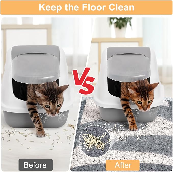 Unicorn Catcher Large Cat Litter Mat, 40"x30" Litter Trapping Mat | Kitty Litter Mat With Soft PVC Loop Mesh And Non-Slip Backing For Easy-Clean Floor Protection And Home Decor