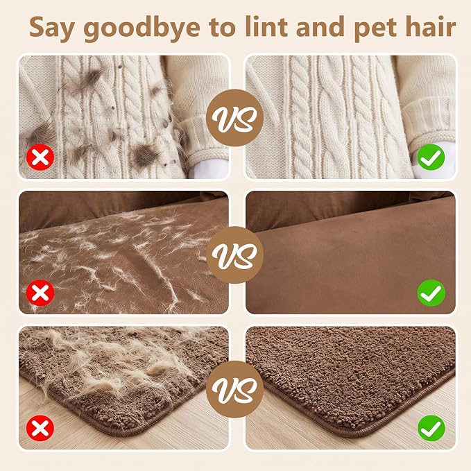Upgraded Pet Hair Removal Gloves - Electrostatic Grooming Five-Finger Reusable Fur Remover with Snug Elastic Wrist for Dogs and Cats, Magic Brush Pet Needs for Furniture Couch Carpet Clothes Car Seats