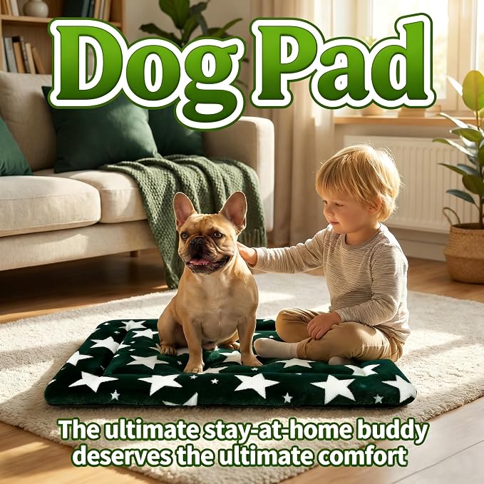 Dog Bed Mat - Reversible Dog Crate Bed Mats, Soft & Breathable Kennel Pad, Durable Crate Bed for Small Medium Large Dogs & Cats