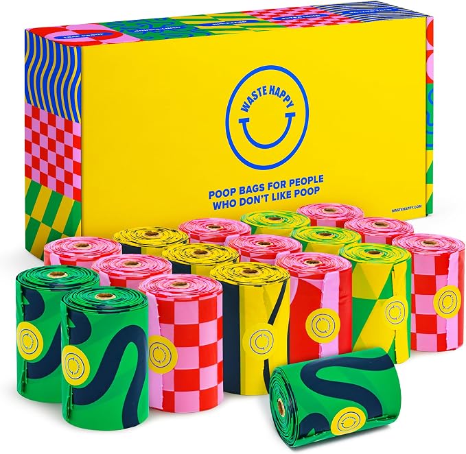 Dog Poop Bags Rolls 270 Count (18 Rolls) - 14" Long, Ultra-Thick, up to 300% Stronger Unscented Poop Bags for Dogs - Leak Proof Pet Waste Bags with 30% Plant-Derived Materials