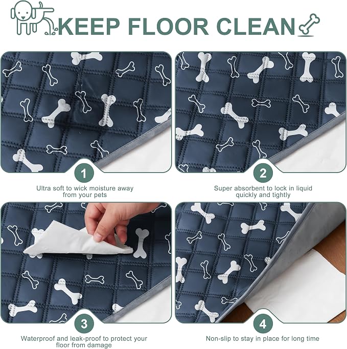 Eterish Reusable Washable Pee Pads for Dogs Large/Extra Large 36'' x 41'' 2 Pack, Absorbent Pet Puppy Dog Training Pads Non-Slip, Waterproof Whelping Potty Pads for Dogs Leak-Proof