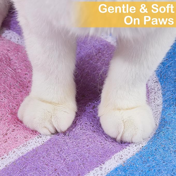 Unicorn Catcher 33.5"x22.4" Cat Litter Mat, Non-Slip Trapping Mat for Cats | PVC Mesh Litter Trapping Mat With A Non-Slip Backing Designed To Keep Floors Clean For Indoor Cats