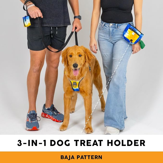 Embark Dog Treat Pouch - Waterproof Training Bag & Portable Water Bowl | Leakproof Treat Bag with Hook, Magnetic Closure, Extra Pocket for Phone & Keys with Poop Bag Outlet For Dogs - Apollo