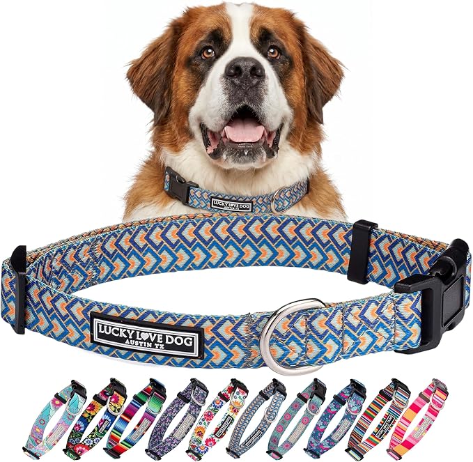 Lucky Love Dog - Adjustable Dog Collar with Easy Click Buckle for Large Ones, Durable, & Comfortable for Male & Female Dogs, Pet Collar for Puppies & Adult Dogs - Murphy, Extra Large