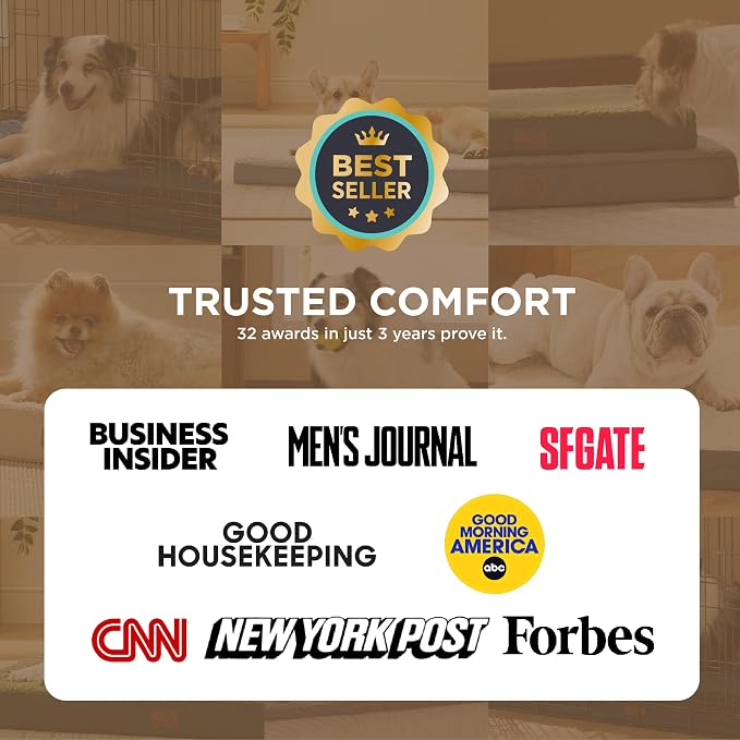 Bedsure XL Dog Bed, Extra Large Pet Bed with Comfy Sherpa,44x32in Grey (Pack of 2)