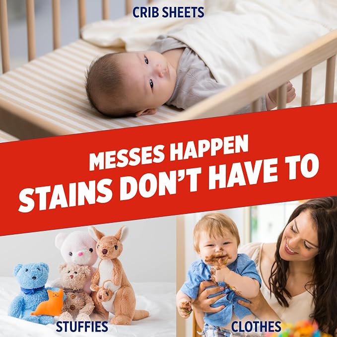 OxiClean Max Force Laundry Stain Treater Spray, 12 Fl Oz (Pack of 3) | Spray Now Wash Later, Kids and Baby Stain Remover, Fights Baby Food & Juice Stains, Color-Safe, Bleach-Free