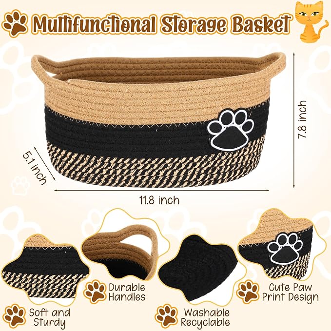 Sosation 70 Pcs Cat Easter Storage Basket Gift Toys Set Colorful Indoor Kitten Toy Assortment Including Mice, Rainbow Balls, Crinkle Balls, Springs Instinct Basket for Cats Interactive Play(Cute)