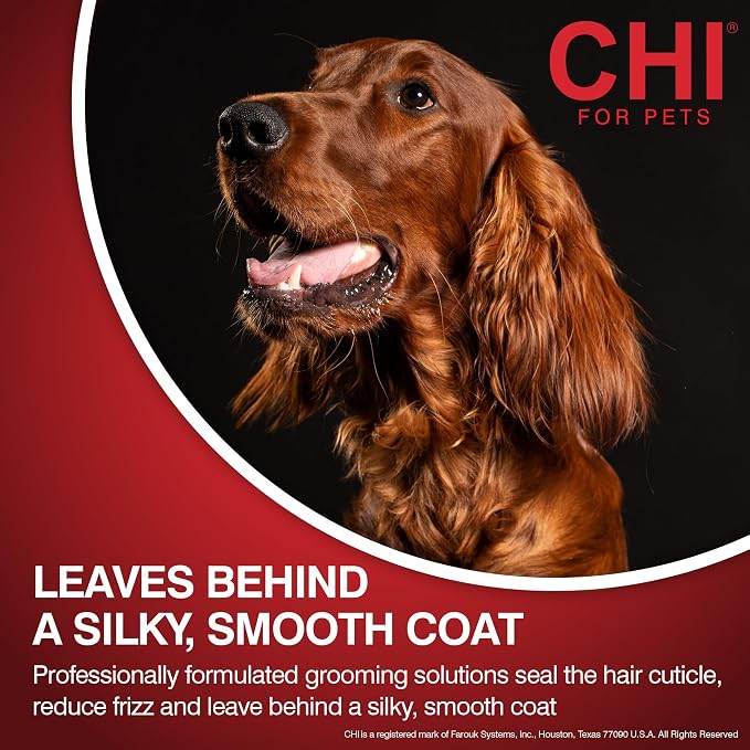 CHI for Dogs Shed Control Shampoo Anti-Shedding Formula Reduces Loose Hair Sulfate and Paraben Free pH Balanced Cruelty Free All Coat Types 16 FL OZ USA for Dogs Puppies and All Breeds Grooming