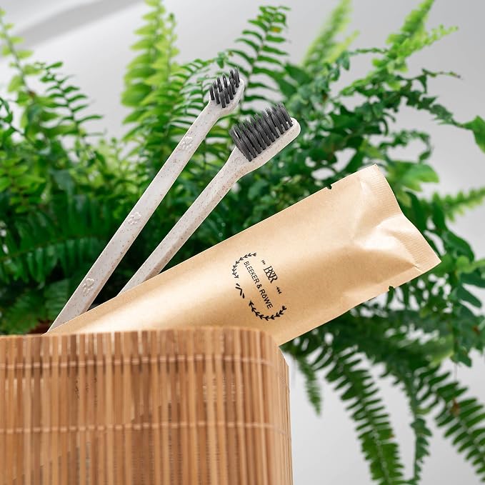 BLEEKER & RÖWE Eco Friendly Pet Toothbrushes, Individually Wrapped, Recyclable Packaging (10)