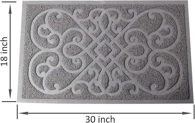 PetLike Cat Litter Box Mat, Thick Kitty Litter Trapping Mat, Durable,Waterproof &Washable with Non-Slip Backing, Soft on Kitty Paws and Easy to Clean, BPA Free