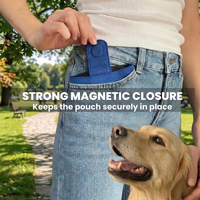 DOGOPAL Dog Treat Pouch for Training – Compact Pocket Reward Pouch with Magnetic Closure, Lightweight & Secure Treat Holder, Ideal for Dog Training & Walks (Purple)