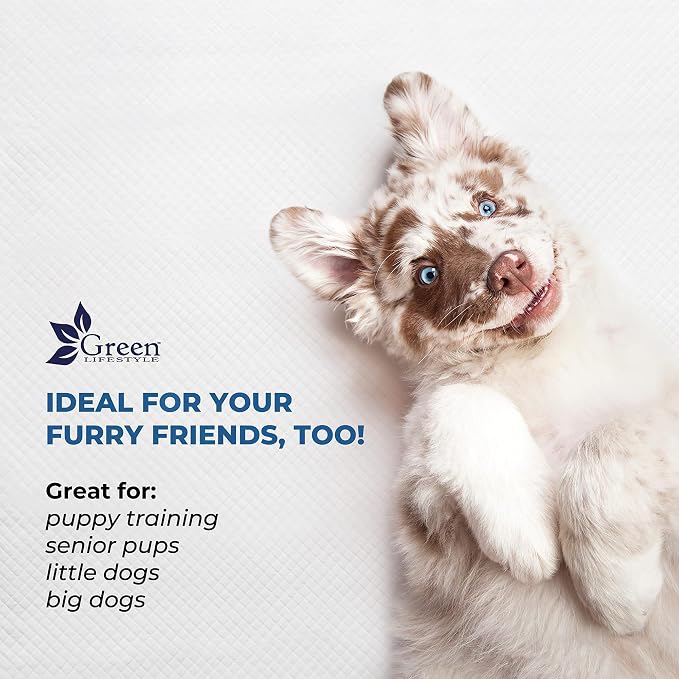 GREEN LIFESTYLE Underpads - Training Pet Pee Pads for Dogs - Pads for Adults, Seniors and Children - Ideal for Incontinence Protection (Pack of 50 - 36x36)