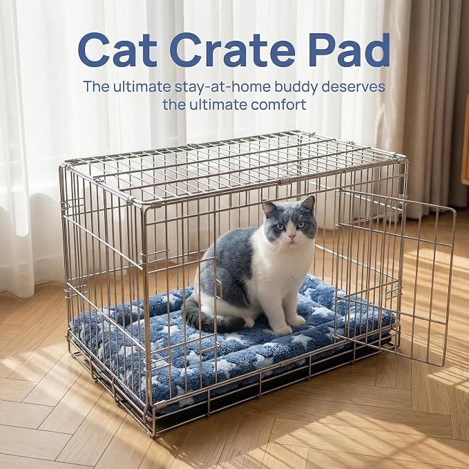 Cat & Dog Bed Mat - Reversible Dog Crate Bed Mats, Soft & Breathable Kennel Pad, Durable Crate Bed for Extra Small Dogs & Cats