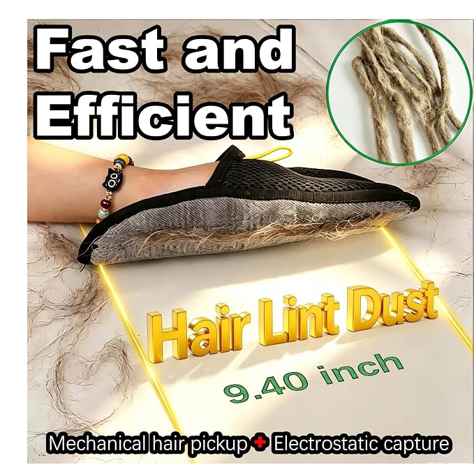 QUALIALL Pet Hair Remover, Washable, 6-Pack, Highly Efficient | Dual-direction Bristles Trap Cat Dog Fur via Friction & Static, Fast Thorough Cleaning, Suits Soft Surfaces