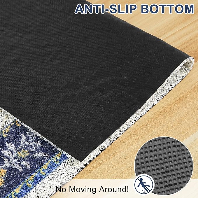 Unicorn Catcher 33"x22" Cat Litter Mat Non-Slip Washable Litter Box Mat | High-Density PVC Litter Catcher Mat Efficiently Traps Scattered Litter From Paws To Keep Floors Clean