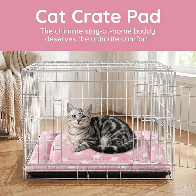 Cat & Dog Bed Mat - Reversible Dog Crate Bed Mats, Soft & Breathable Kennel Pad, Durable Crate Bed for Extra Small Dogs & Cats