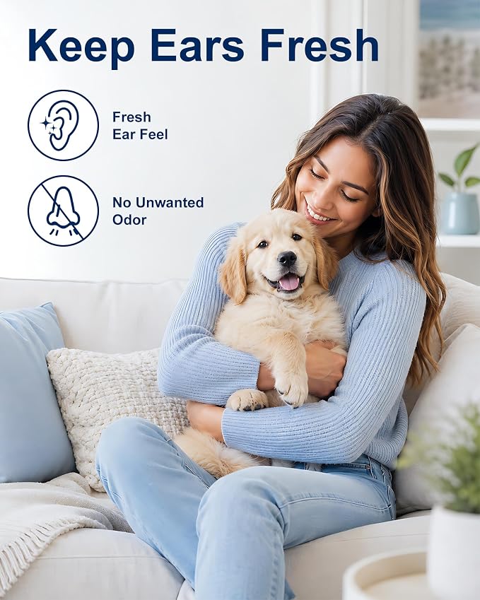 Dog Ear Cleaner, Gentle Daily Ear Care, 7.8 Fl Oz 2 Bottles | Clean Solution for Routine Maintenance Wax Removal Puppy & Sensitive Skin Safe