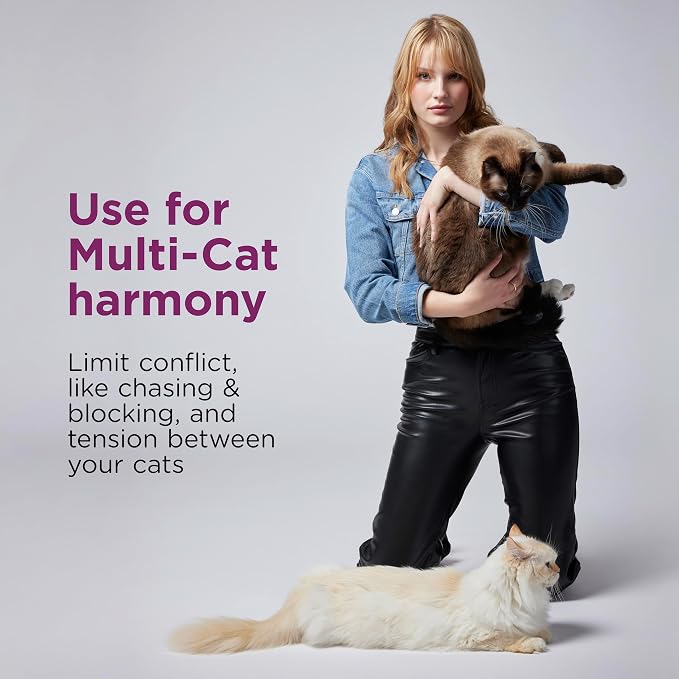 Comfort Zone Muli Cat Calming 3 Room Value Kit, 3 Diffusers & 6 Refills | Reduce cat stress & multicat aggression & urine marking & scratching, drug & fragrance free, expert recommended, 24/7 calming