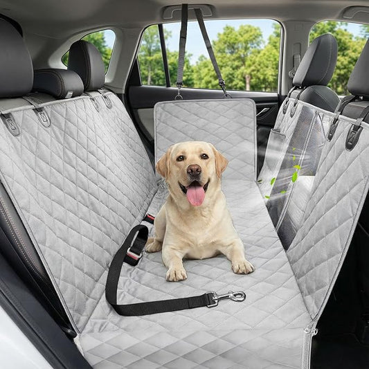 Victoper Dog Car Seat Cover, Heavy Durable Dog Seat Cover for Back Seat, 100% Waterproof Scratch Proof Nonslip Dog Hammock for Car with Side Flap, Pet Back Seat Covers Large 60" W x 64" L
