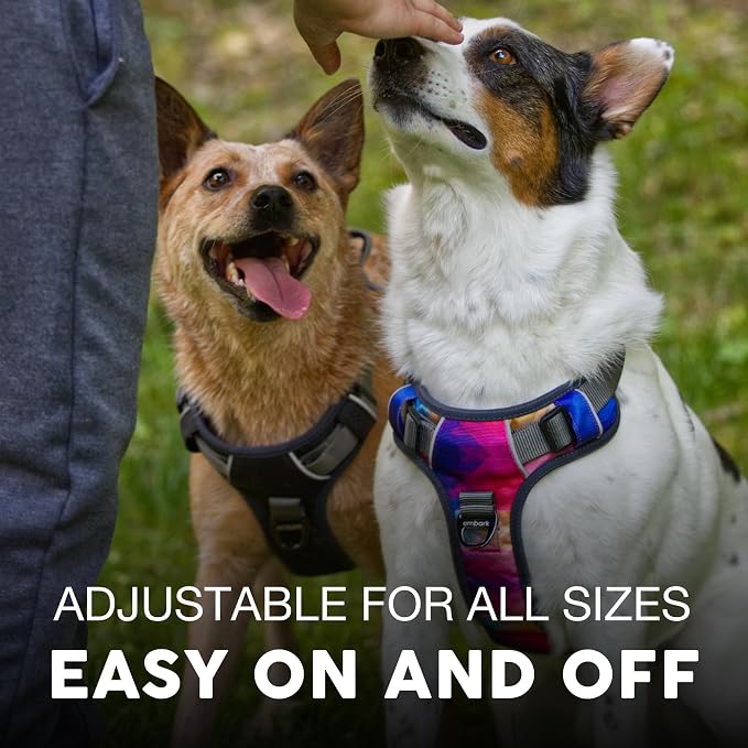 Embark Adventure Small Dog Harness – No-Pull, Reflective Trim, Military-Grade Nylon, Front Clip with Gel-Lined Handle, Soft & Padded Puppy Harness