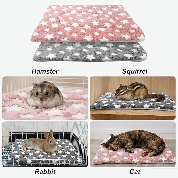 4 Pcs Washable Dog Bed Crate Mat Pad, Reversible Kennel Pad for Crate Pet, Replaceable Dog Cat Bed Guinea Pig Mats Ultra Soft for Small, Medium, Large Dogs Machine Washable 24x16 Inch