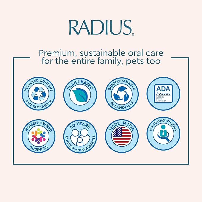 RADIUS USDA Organic Dental Solutions Puppy Kit 2 Units, Kit Includes 1 Dog Toothbrush & 1 0.8oz Toothpaste, Ultra Soft Bristle & Non Toxic Toothpaste for Dogs, Designed to Clean Teeth, Xylitol Free