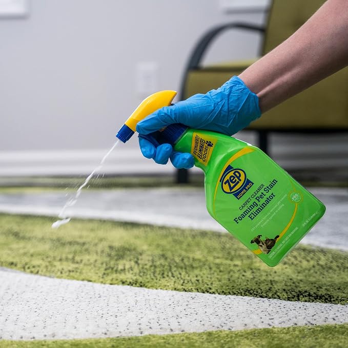 Zep Home Pro Foaming Pet Stain Eliminator - 24 Fl. Oz. - R53206 - Permanently eliminates indoor dog and cat odors from your home furnishings, upholstery, and textiles
