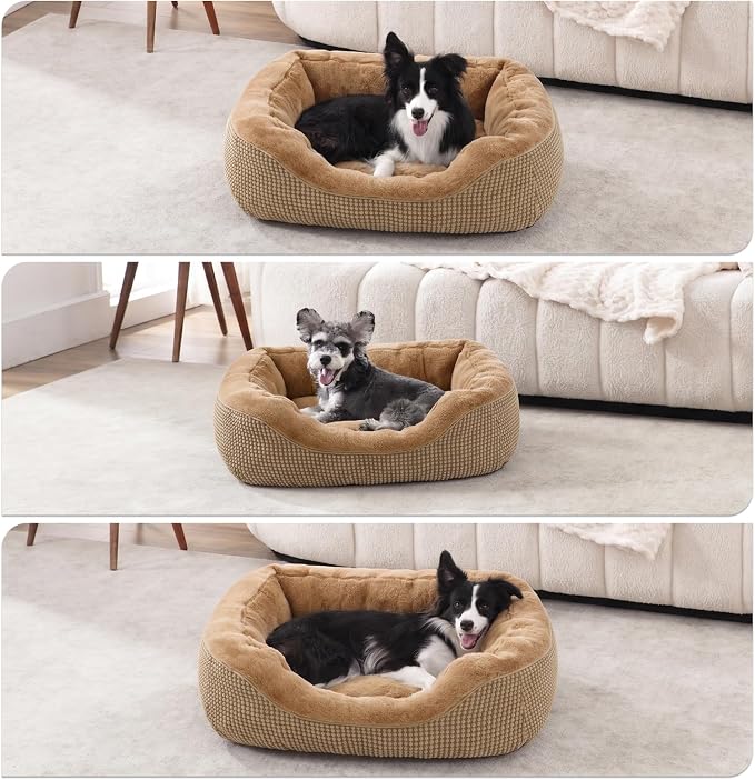 INVENHO Large Dog Bed, Washable Orthopedic Warming Soft Sleeping Durable with Anti-Slip Bottom